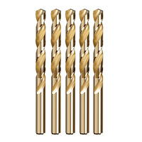 High Speed Steel Twist Drill Bit Set Straight Shank Stainless Metal Woodworking Hand Household Bits