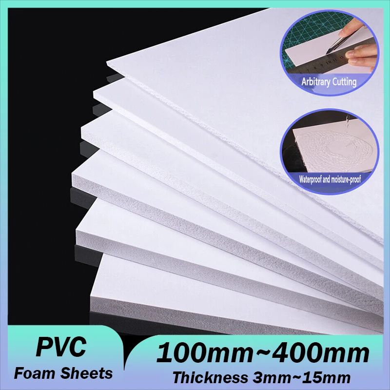 1~8pcs White PVC Foamex Sheets For DIY Building Mdel Materials Handmade Model Making Material Plastic Flat Board