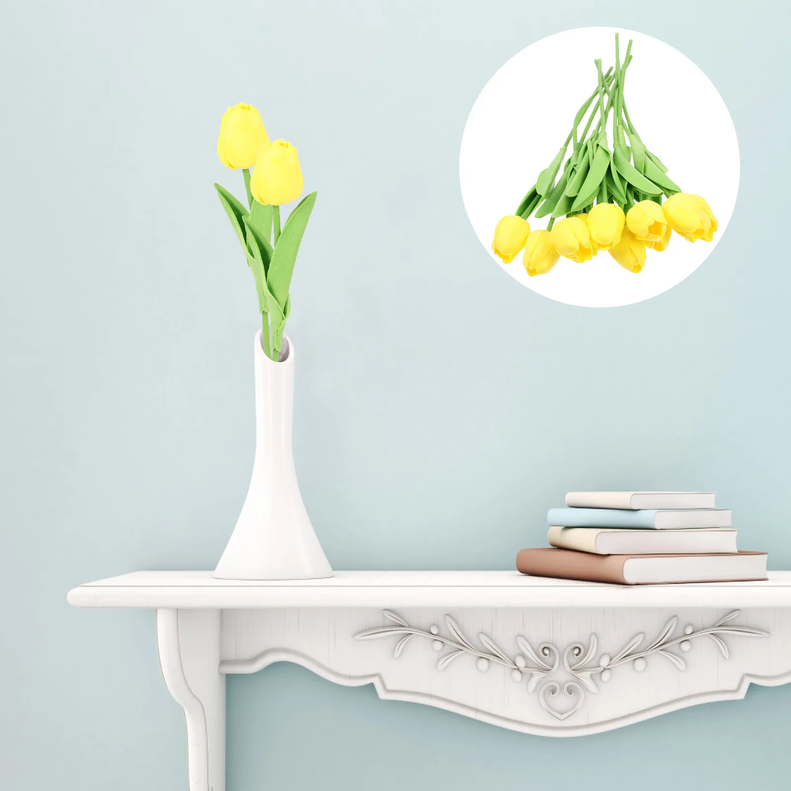 

10pcs Artificial Tulipsfake Flowers Home Decor Wedding Centerpieces Outdoor Party Decoration Diy Flower Arrangements Fake Tulip