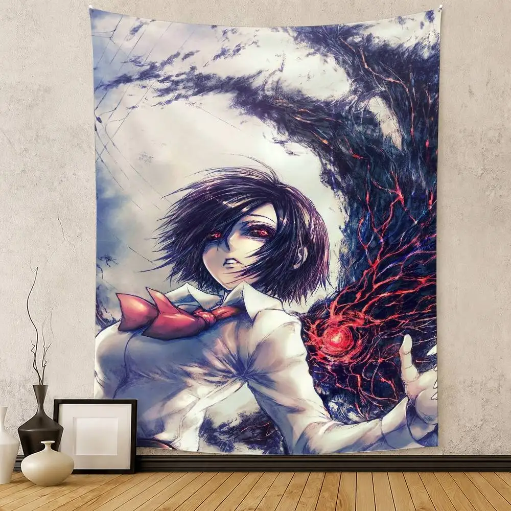 Anime T-Tokyo G-Ghoul Touka Kirishima Flag Digital Printing Banner for Garage Wall Out Door Decoration