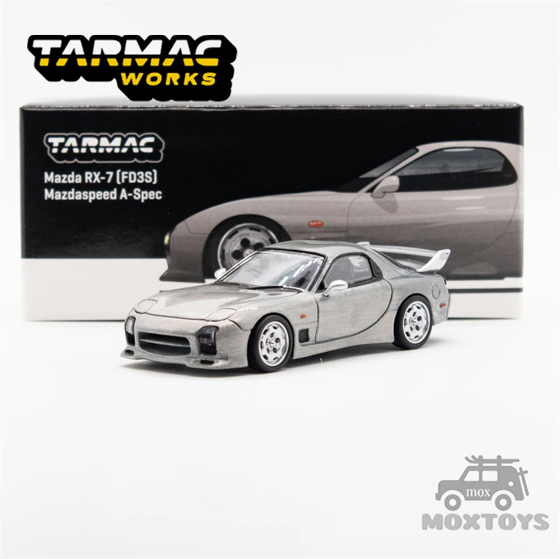 Tarmac Works 1:64 Mazda RX-7 FD3S Mazdaspeed A-Spec Silver Diecast Model Car