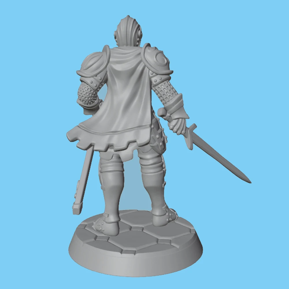 1/24 Medieval Full-Body Plate Armor Knight, Warrior Resin Model Set, Mini 3D Printed Grey Model Doll DIY Doll Model, Uncolored
