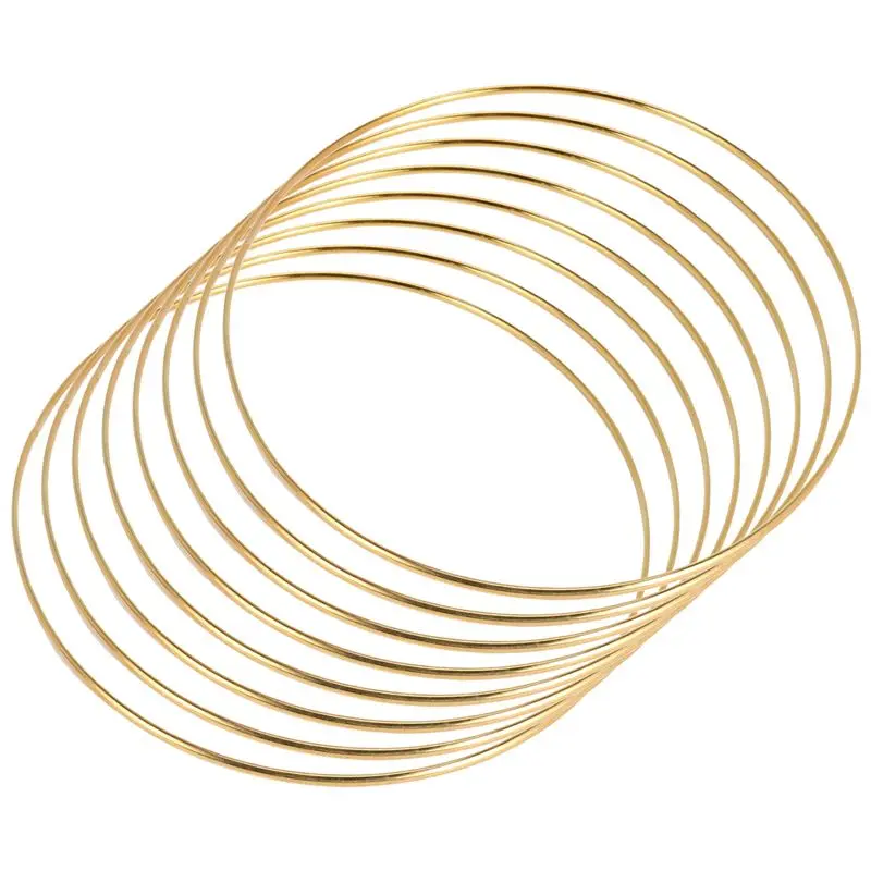 2025 Trend 8 Pack 10 Inch Gold Dream Catcher Metal Rings Floral Hoops Wreath Macrame Creations Ring For DIY Crafts