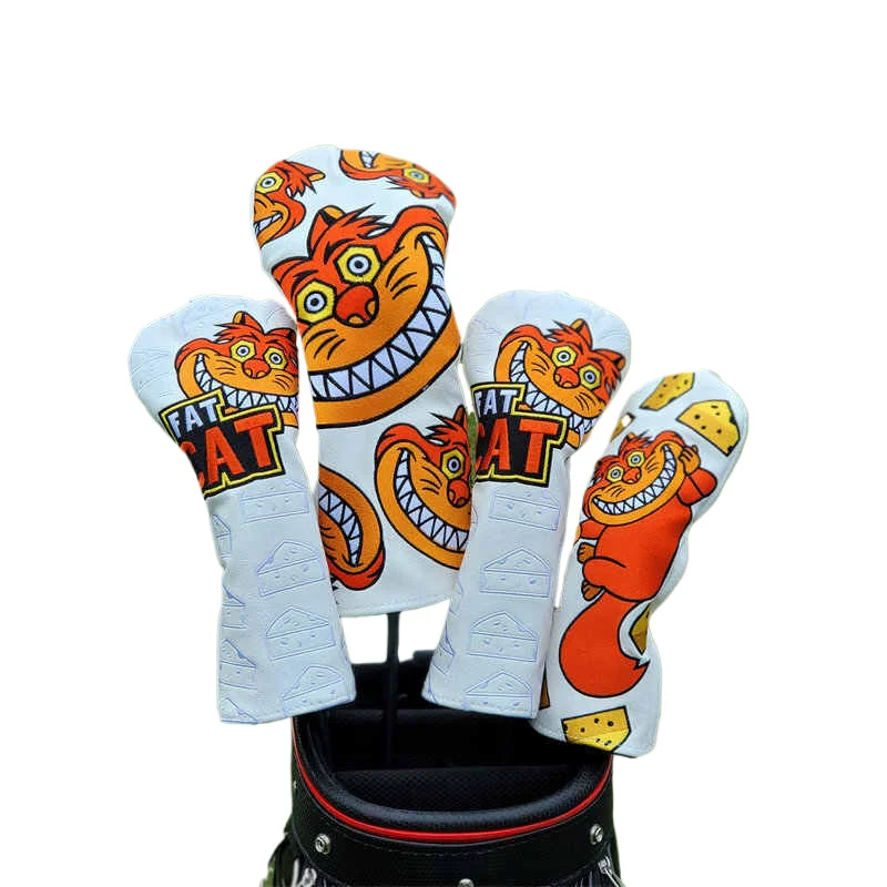 Fat Cat Golf Head Cover Protective Club Head Covers for Driver Wood UT Putter Golf Supplies