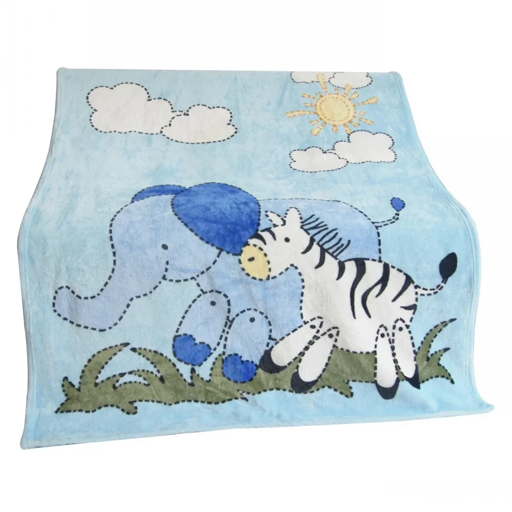 2026 Animal Cute Elephant Zebra Baby Blanket Throw Plane Sofa Cartoon Super Soft Blankets for Kids Gift 100x130cm
