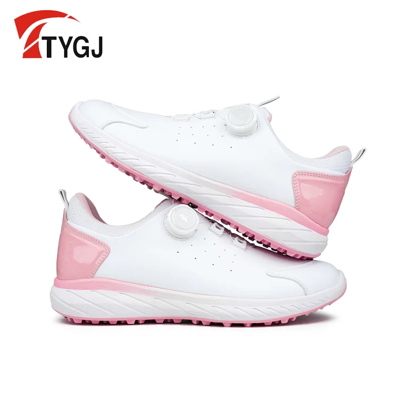 TTYGJ-zapatos de Golf con botones giratorios para mujer, calzado deportivo impermeable, transpirable, antideslizante, novedad de verano