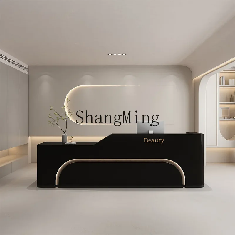 FG good-looking Cashier Counter Modern Simple Shop Commercial Counter Table Clothing Store Beauty Salon Company Reception Desk