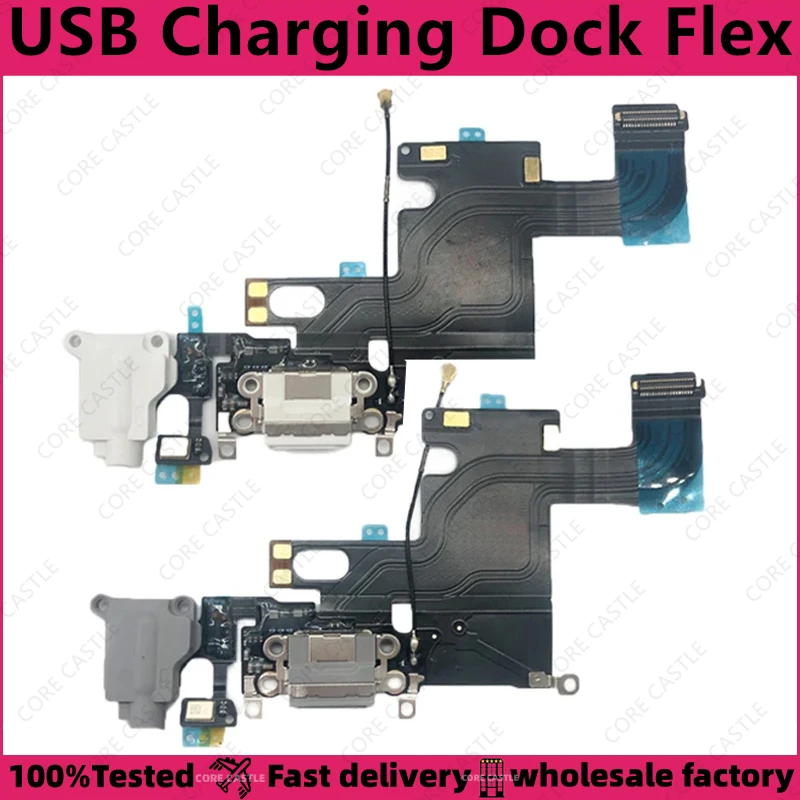 

For iPhone 6 USB Charging Port Connector Phone Charger Dock Jack Plug Socket Flex Cable Board Microphone Headphone With ic Parts