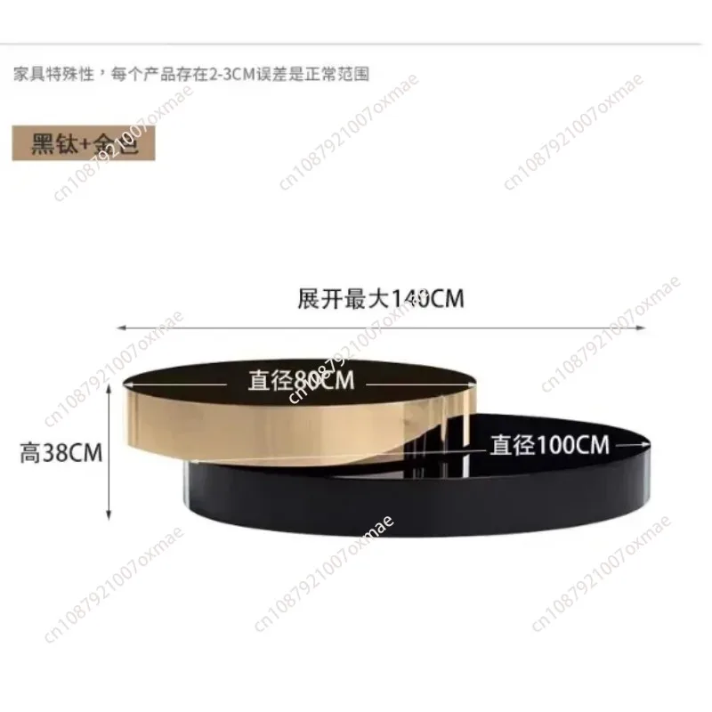 

high end round coffee table double modern luxury stainless steel brass rotating black and gold coffee table