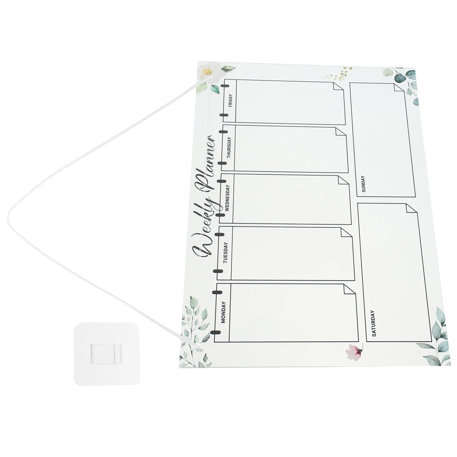 

1 set 1 Set Acrylic Memo 7-Day Erasable Reusable Hanging Message Note Board For Daily Planning Transparent Writing Board Desktop