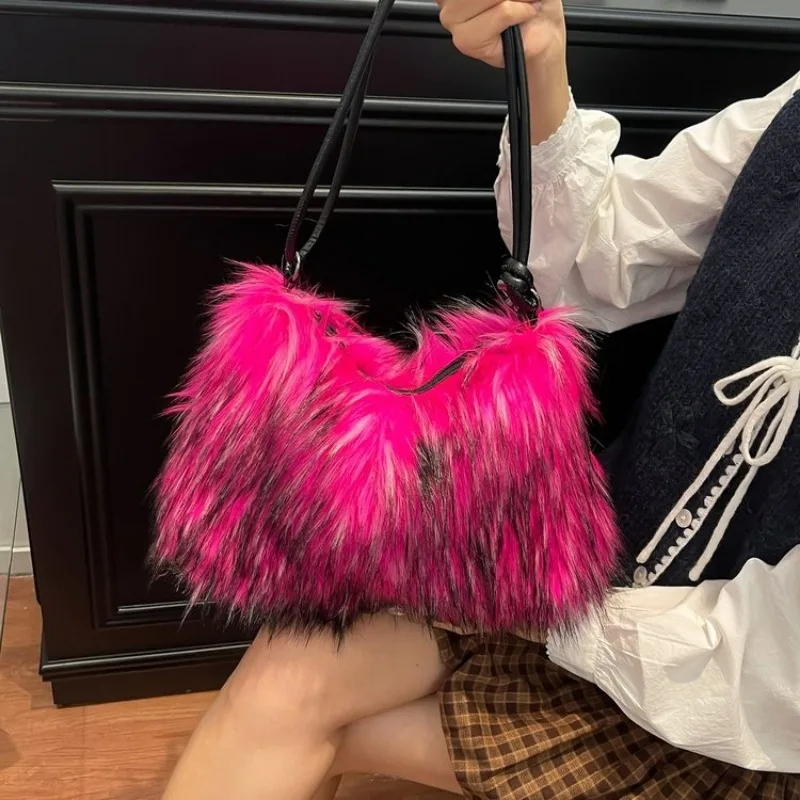 

Sophisticated Y2K Crossbody Handbag Quilted Rivet Design Maillard Color Underarm Bag Ladies Portable Stylish