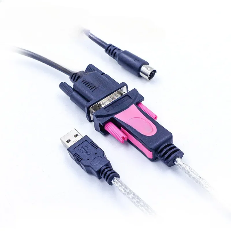 Suitable for display control communication cable USB to 232 serial cable two-piece set