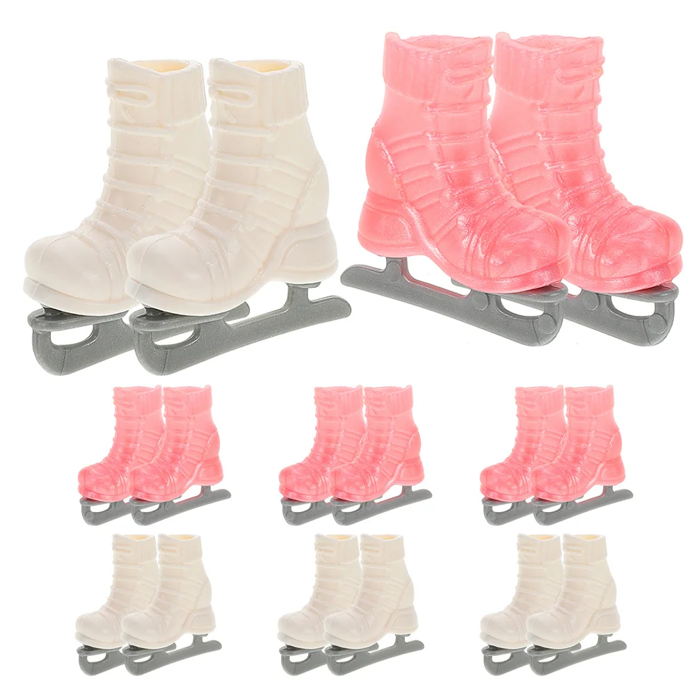 

8Pairs Tiny Roller Skates Models Adorable Appearance for Creative DIY Projects Enhances Imaginative Play Ideal Dollhouse Setup