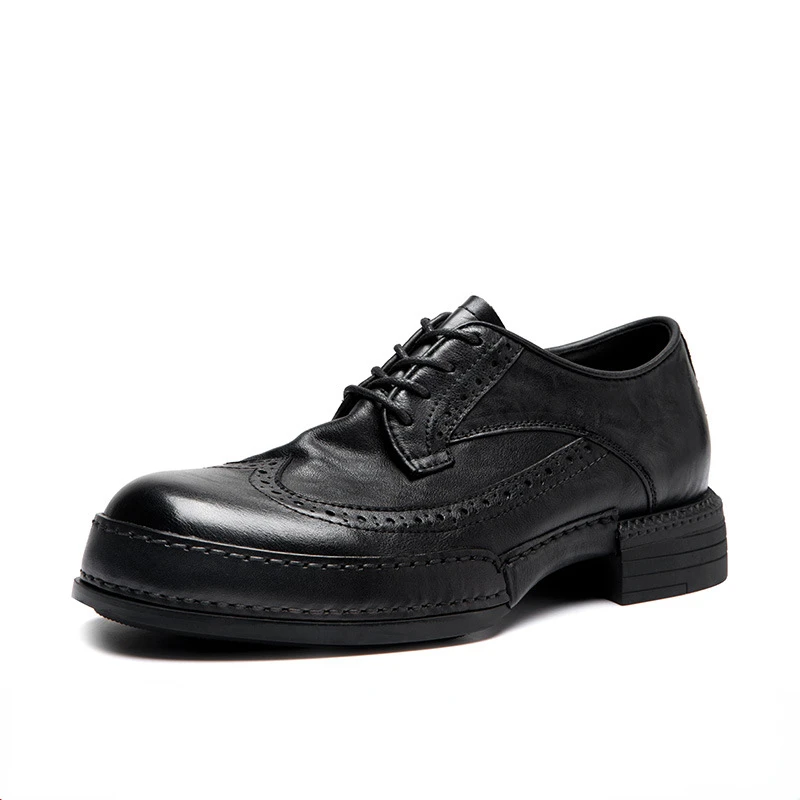 Retro Herren formelle Brogues Schuhe Luxus Echt leder hand gefertigte Qualität weiches Rindsleder Designer neue Hochzeit Social Party Schuhe Mann