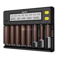 Miboxer C8 8 Slots Smart AA AAA 18650 Battery Charger Current Optional Overcharging Protection With Display