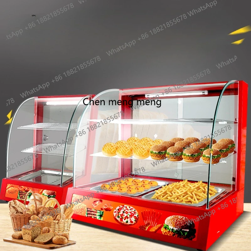 

Commercial incubator heating incubator bread French fries glass cooked food small display cabinet