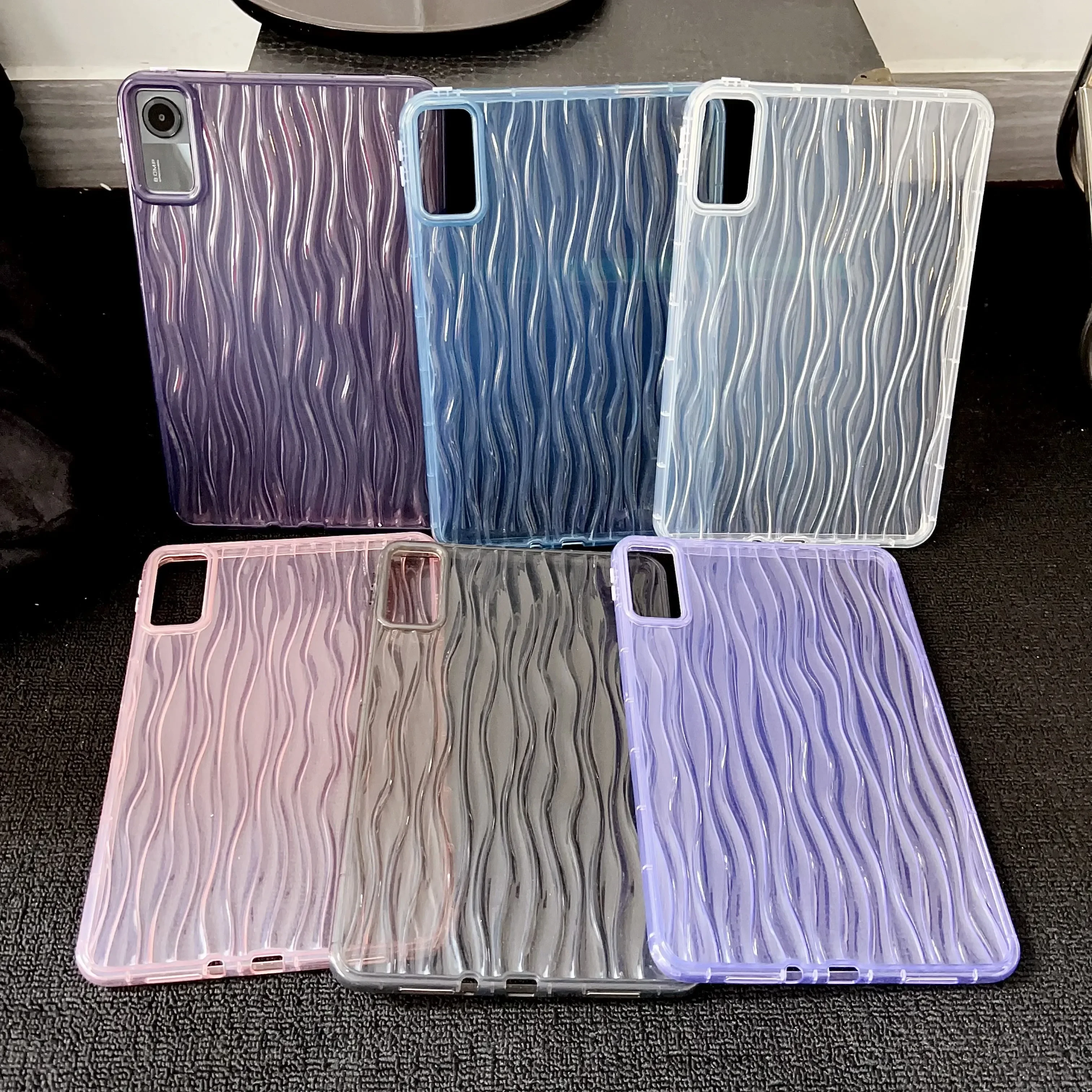 Coque en TPU souple avec ondulation de l'eau pour Xiaomi, coque de sécurité, colorée, simplicité, transparente, adaptée pour Redmi Pad SE, 11, 2023, 6, 5Pro