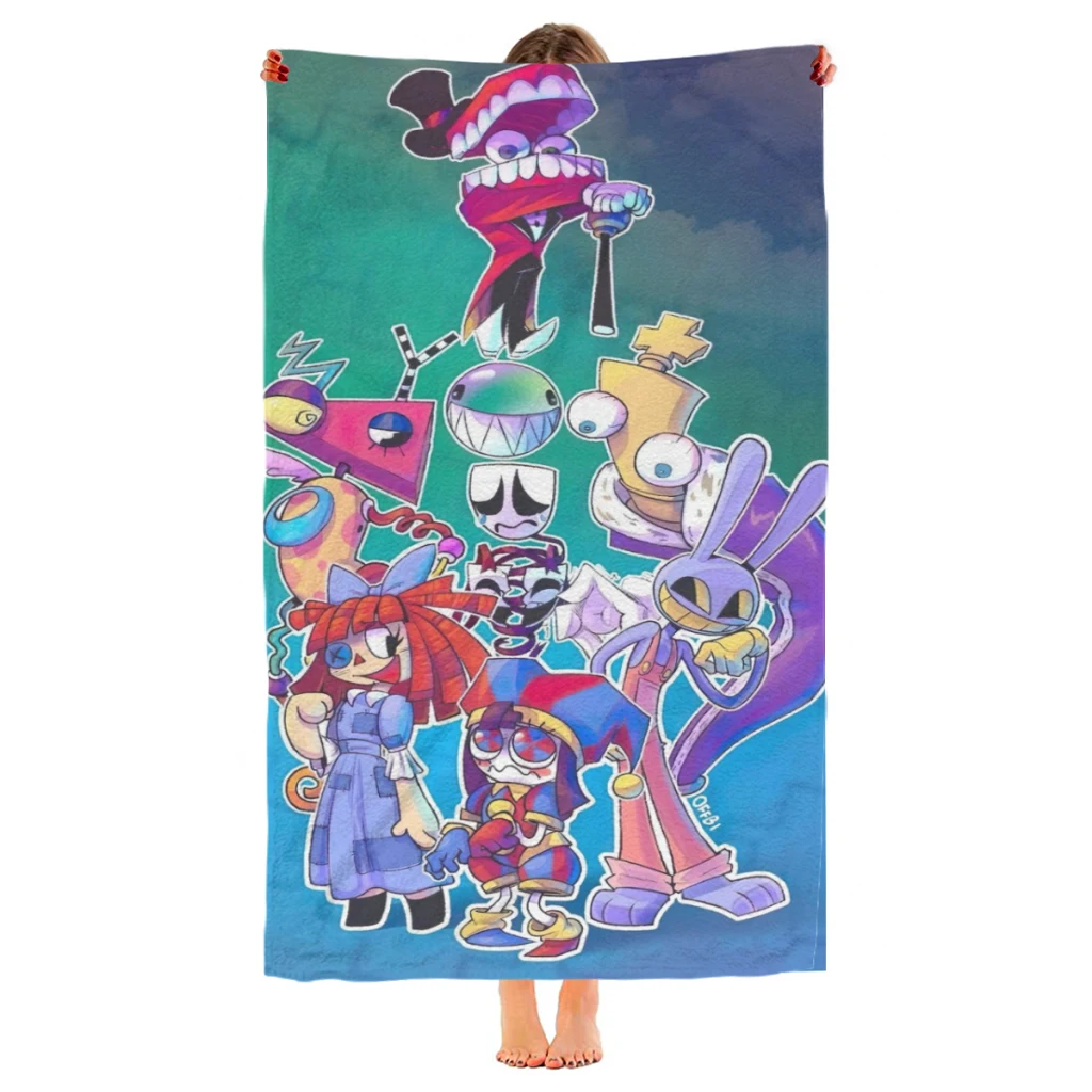 Quick Drying Beach Towels Cartoon The Amazing Digital C-Circus Vintage Oversized 30x60inch Printing Towel Super