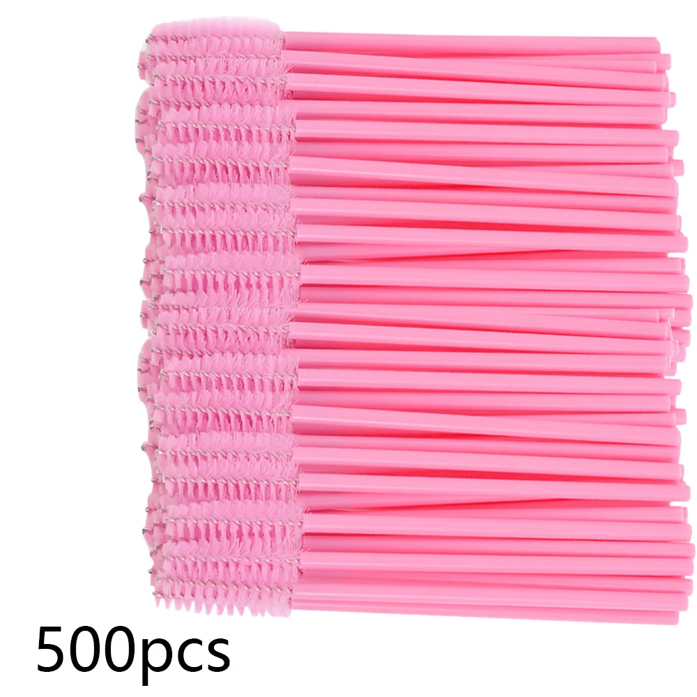 500/1000PCS Eyelashes Brushes Wholesaler Mascara Eyebrow  Applicator Makeup Tool Disposable Lip Brush Set For Eyelash Extension