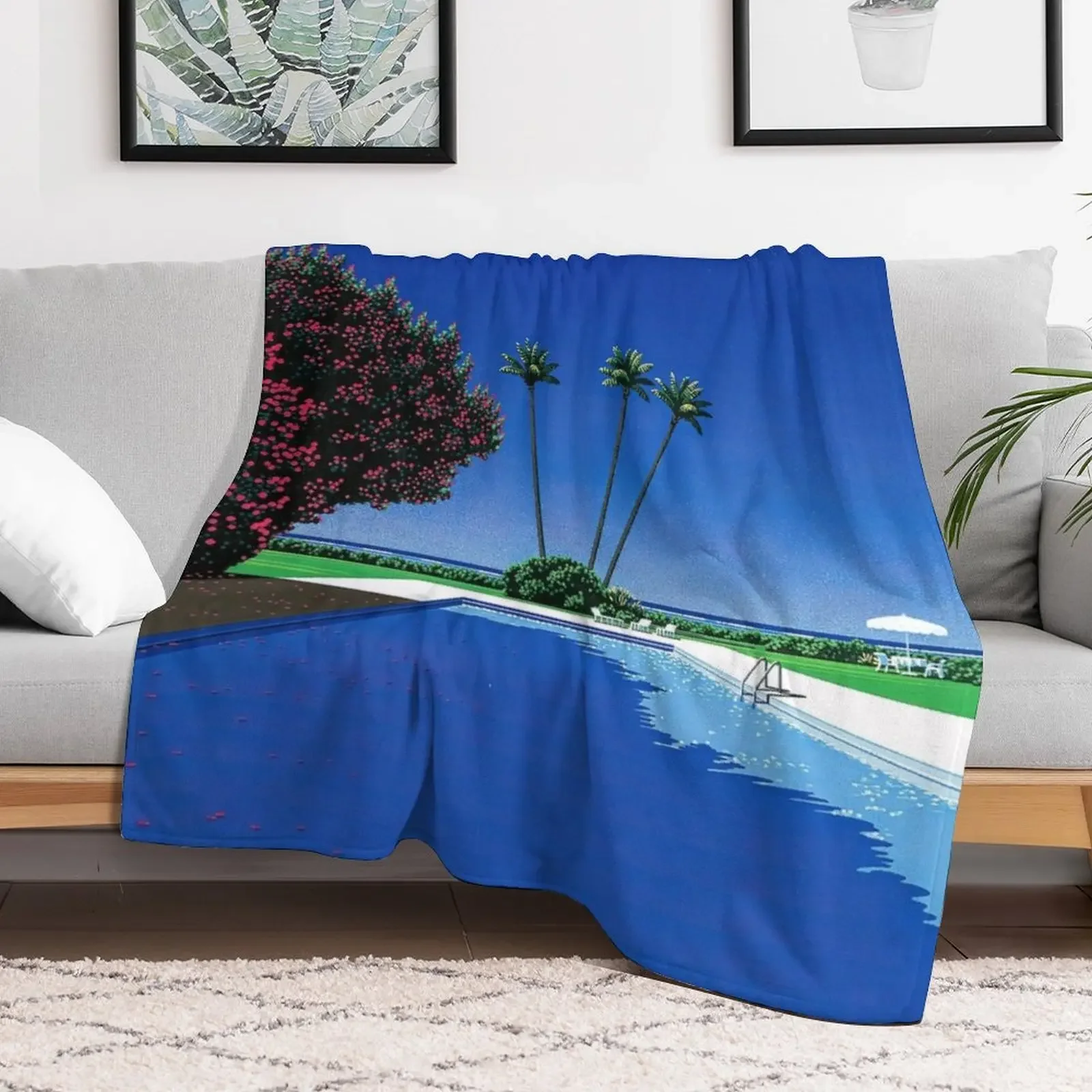 Time goes by - Hiroshi Nagai Throw Blanket Luxury Designer blankets and throws Flannels Blankets