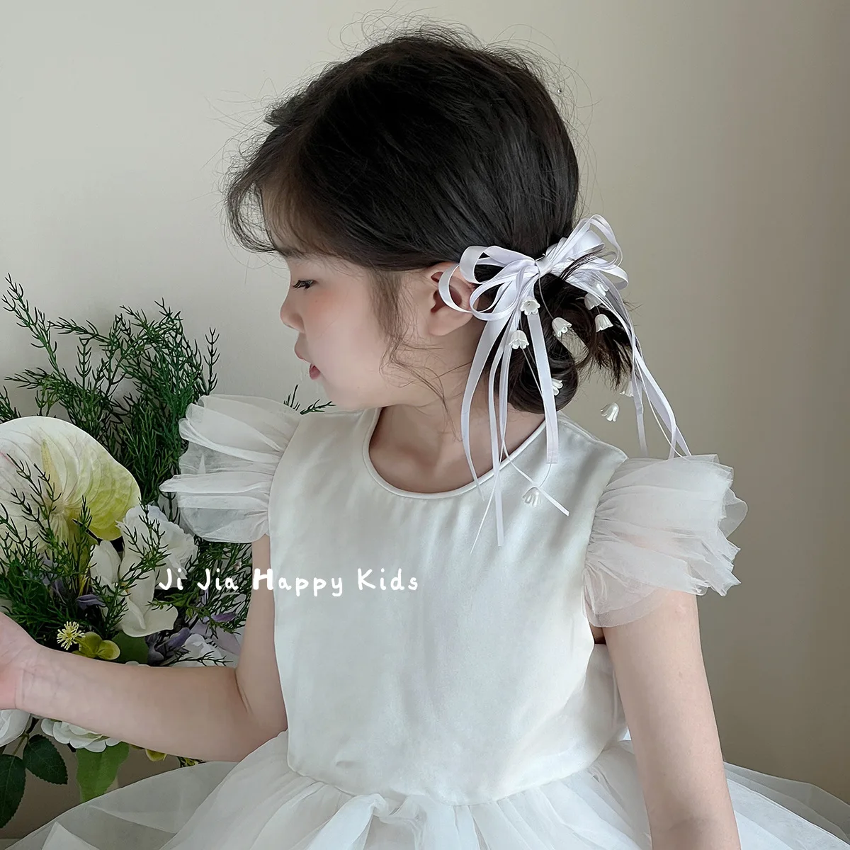 Hair Clip Sweet Princess Multi Layer Bow Bluebell Ribbon Fabric Compact Comfortable Color As Shown Daily Party Headwear