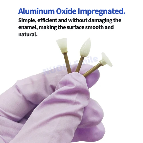 Imagen 2 del producto 40 piezas de acabado de pulido compuesto Dental, tazas/puntos/disco de pulido de resina, cabezal de molienda mejorado de un solo paso, vástago RA