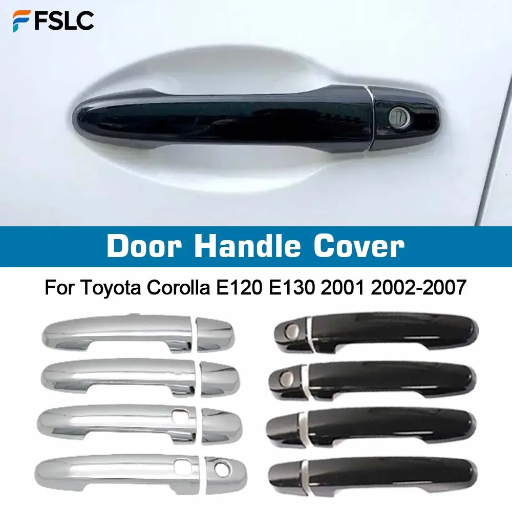 

Door Handle Cover For Toyota Corolla E120 E130 2001-2007 Gloss Black Chrome Car Trim Car Styling Accessories Overlay sticker