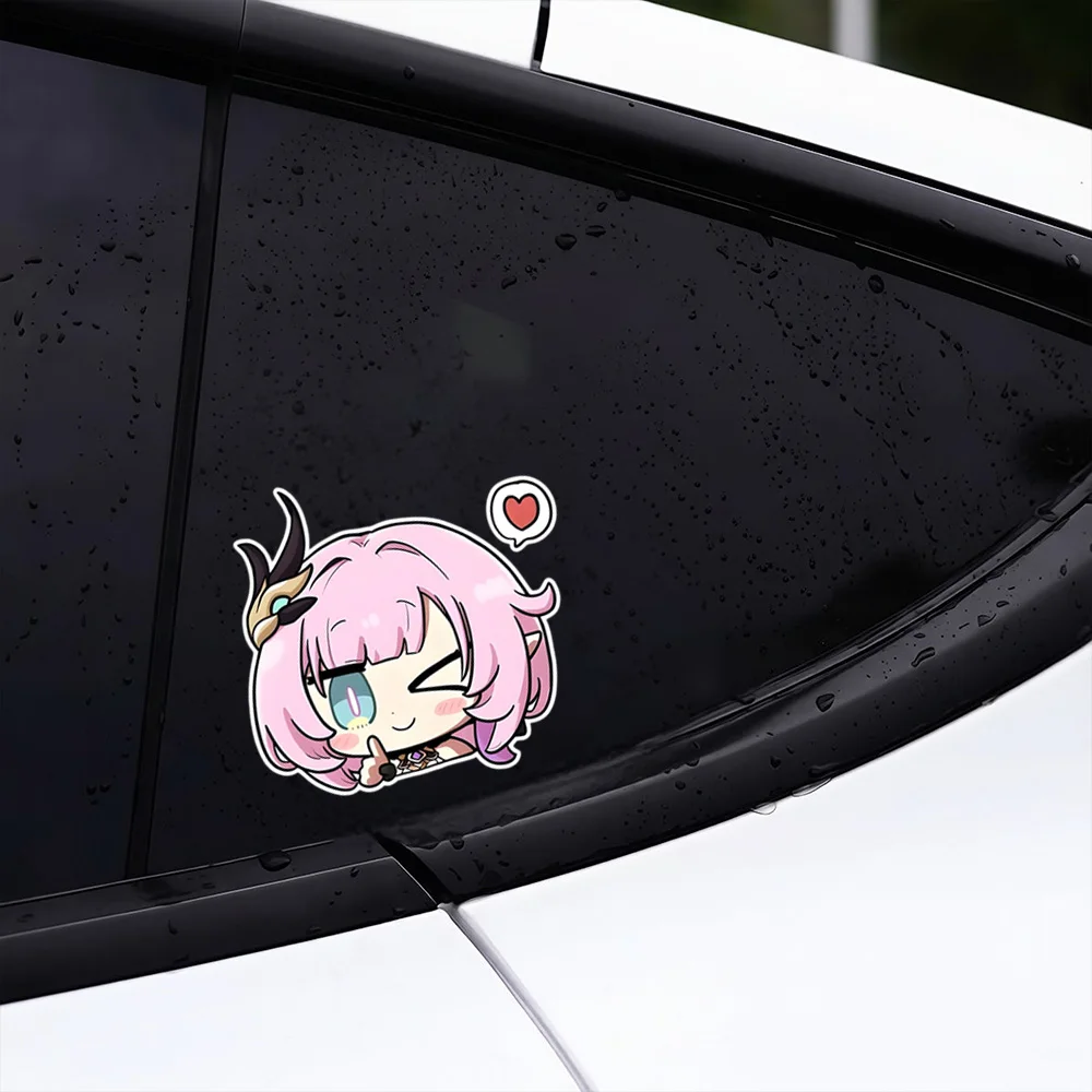 Hot Game Honkai Impact 3 Elysia Car Sticker PVC Vinyl Personality Body Window Trunk fuel Cap Exquisite Waterproof Decal Decorate