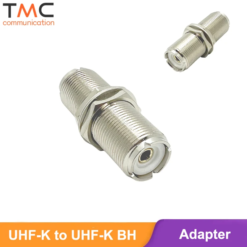

50Ω PL259 Bulkhead Connector UHF Female to UHF Female SO239 Panel Mount CB Radio Adapter WIith Nut
