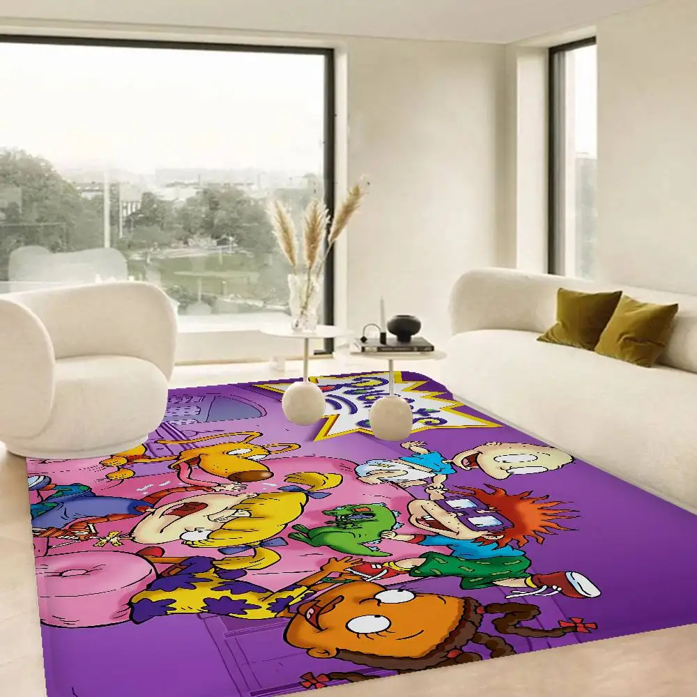 Cartoon R-Rugrats Floor Mat INS Style Soft Bedroom Floor House Laundry Room Mat Anti-skid Household Carpets