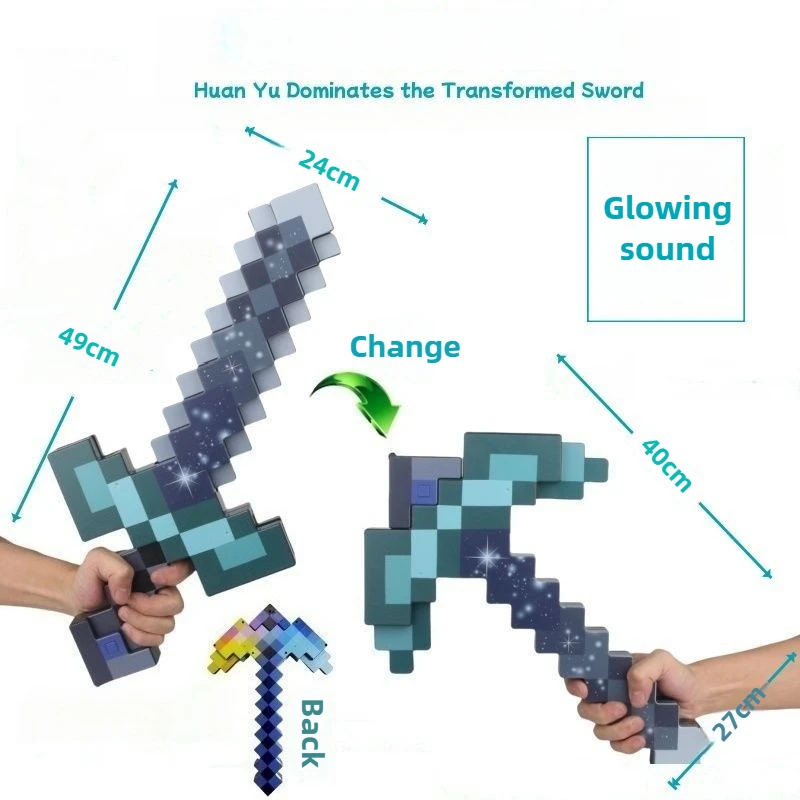 6 أنواع من نموذج سيف التفاعل المعركة، نموذج لعبة دمية الحركة يمكن أن ينبعث الضوء والصوت، لعبة مجسمة هدية عيد ميلاد للأطفال