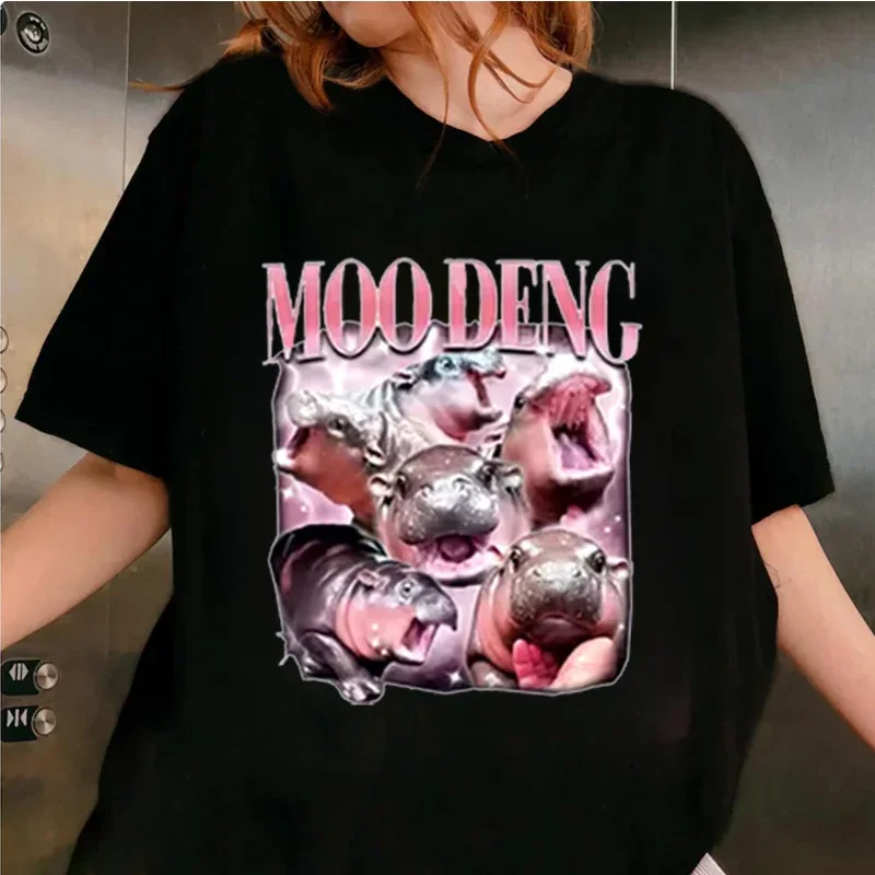 Moo Deng Oversized Shirt, I Love Moo Deng Shirt, Hippopotamus Lover, Moo Deng Fan Club, Moo Deng Cute Emoji, Thailand Zoo,Unisex