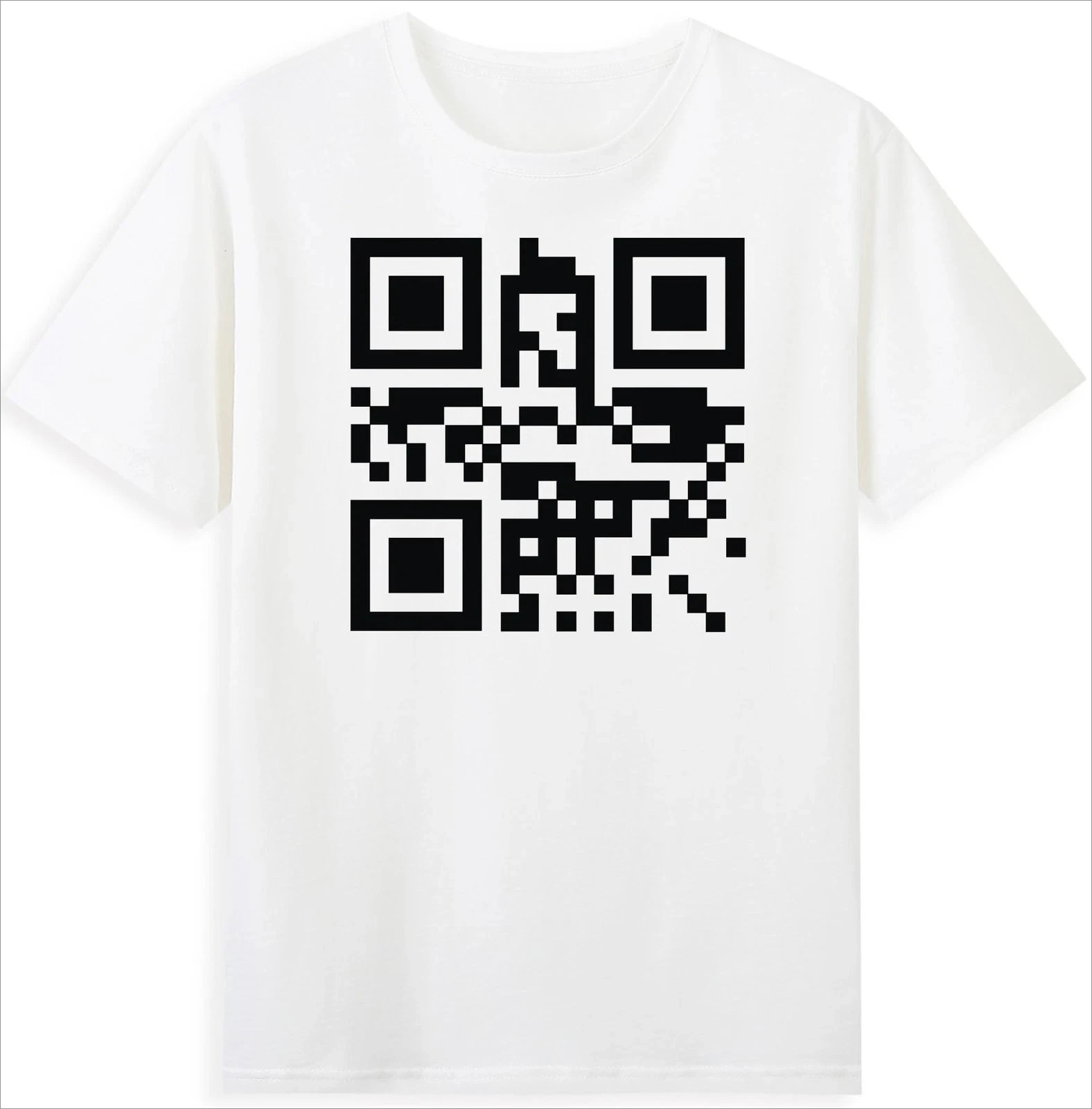 HOT SALE  Dirty Talk QR Code Funny QR Code Quote Sarcastic Meme Rude Man's T-shirt Comfortable Round-neck T-Shirt Street Style