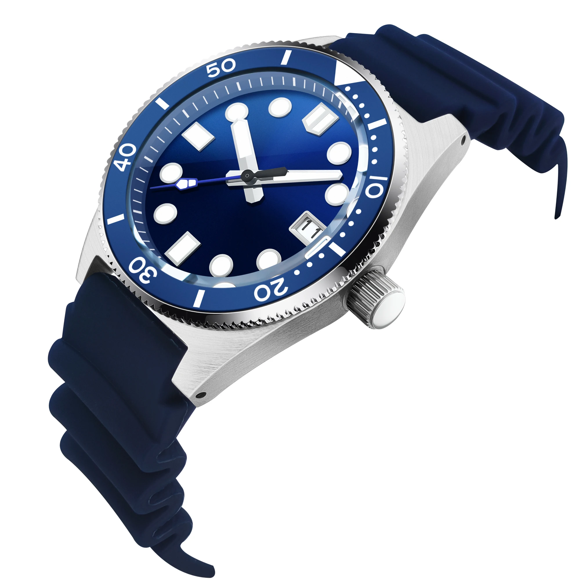 40mm CORGEUT NH35 Movement Automatic Mechanical Men's Watch Sapphire Slass Waterproof Watch Sports Leisure Luminous Diving Watch