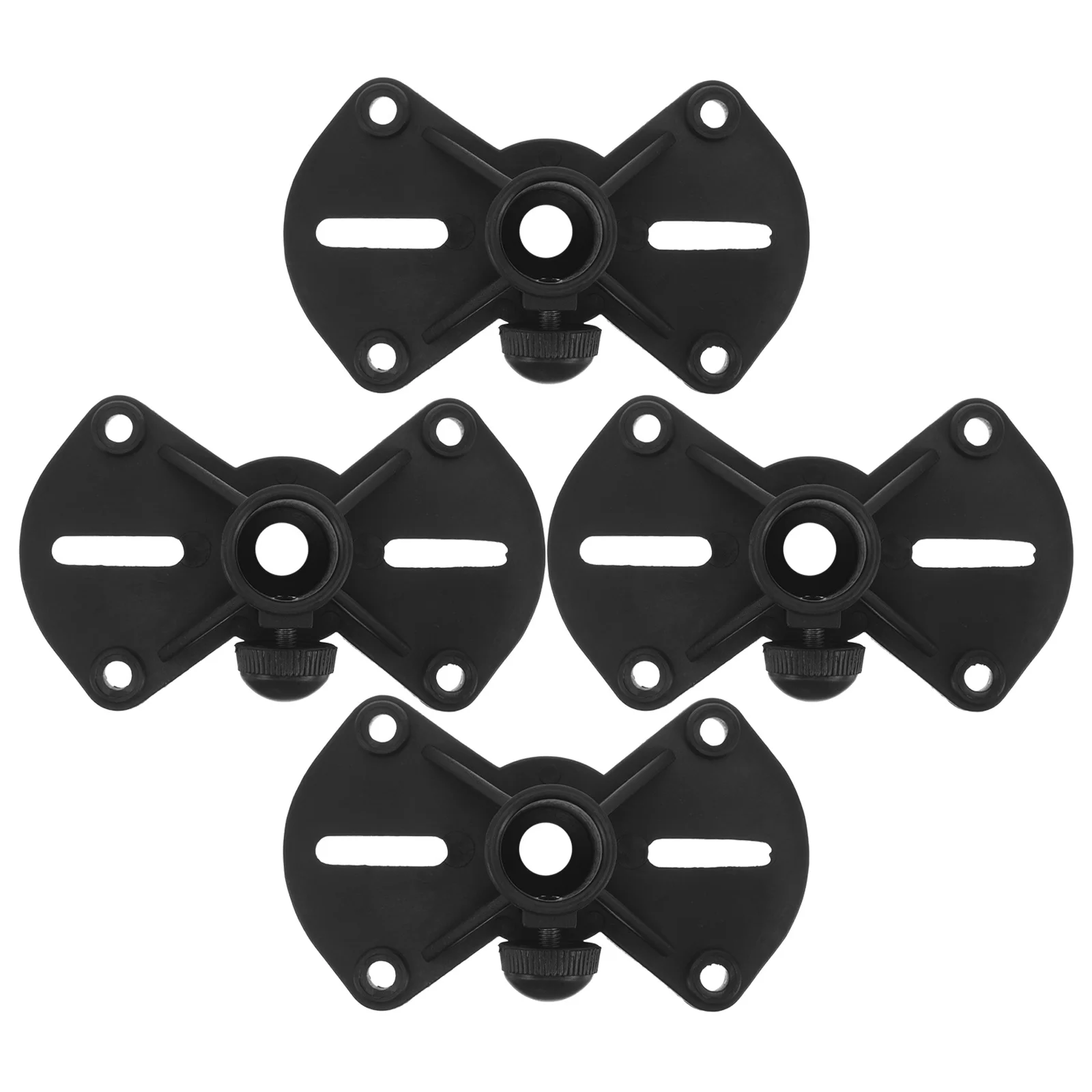 

4pcs Speaker Stand Tray 5.82X3.50X1.89 Plastic Tripod Storage Base For Loudspeaker Supports Studio Holder Indoor Stage Audio