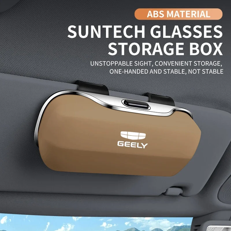

Для GEELY EX5 Emgrand Boyue Coolray Gx3 Pro E5 Monjaro Tugella Preface: Аксессуары, держатель для солнцезащитных очков/бокс для очков на козырек автомобиля