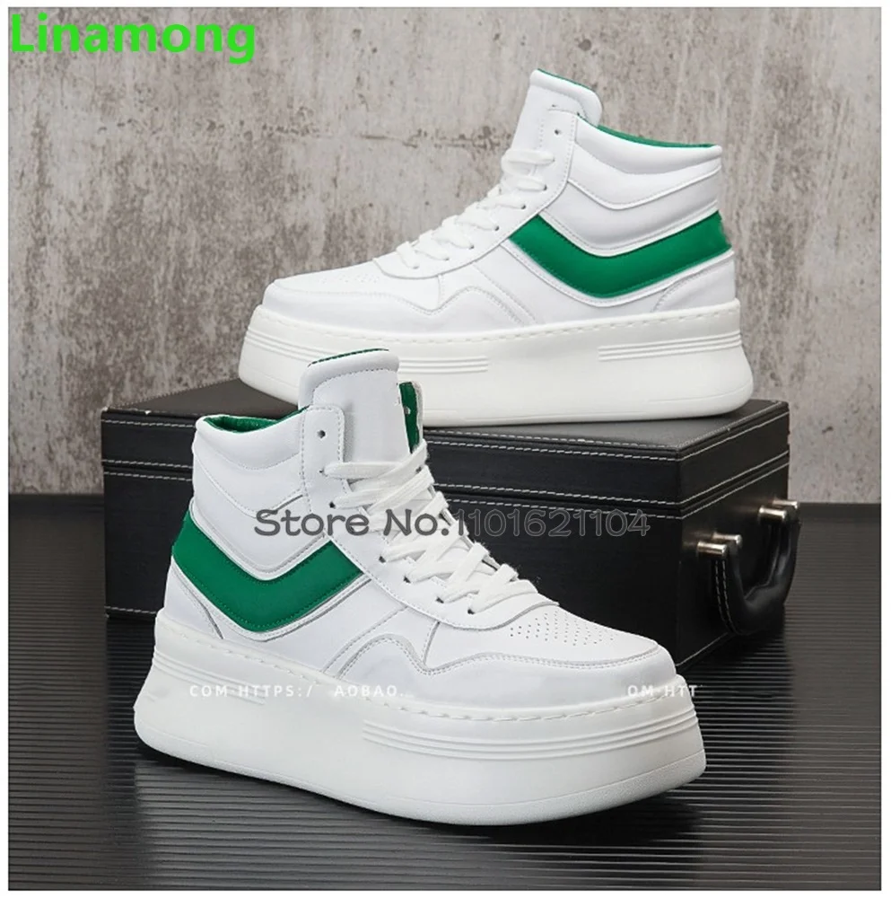 Thick Sole Luxury White Sneakers For Female Women/Man 2024 Lace-up Mixed-colors Round Toe Fashion All-match Casual Sport Shoes