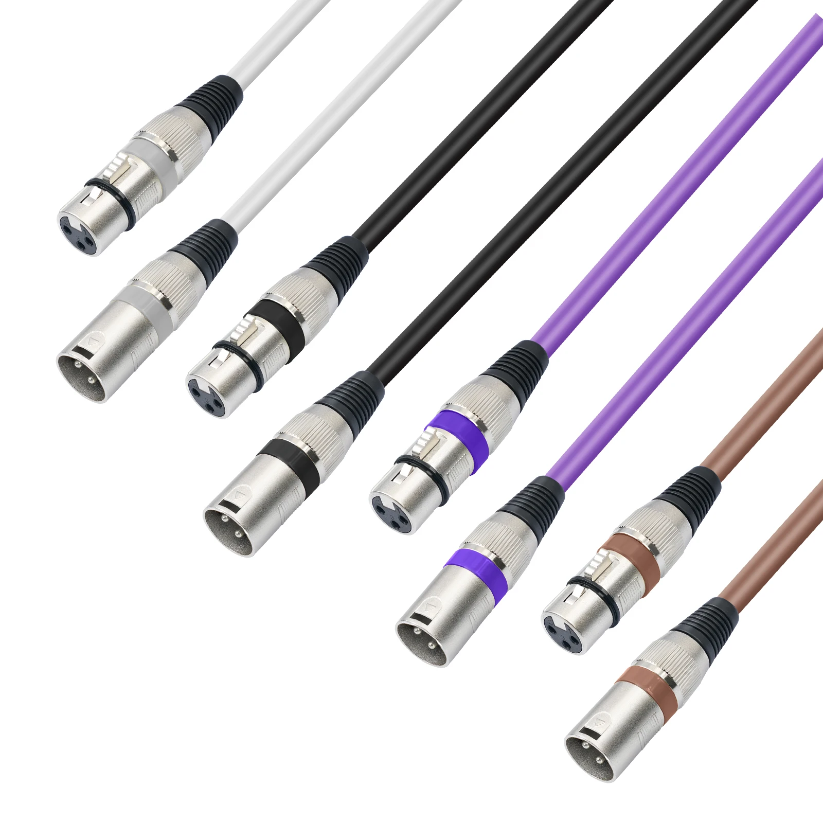 6/10Pcs XLR To XLR Microphone Cable Multi Colored 3 Pins Balanced XLR Microphone Cable for Mic Mixer Recording Studio Podcast