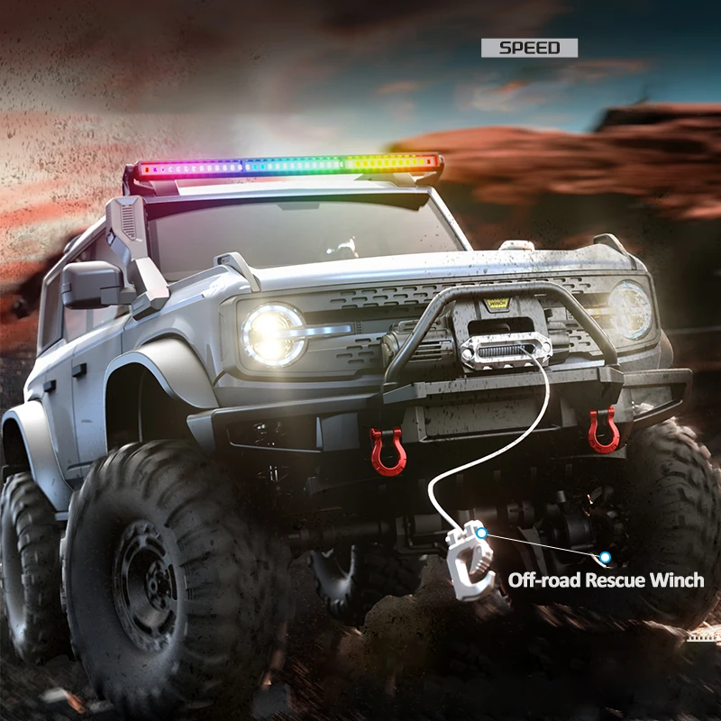 HB Rc Modell 1/10 Upgrade RC Crawler 4WD RTR 2,4G Elektrische Fernbedienung Rock Geländewagen mit Bunten LED Lichter Spielzeug – Detail 3