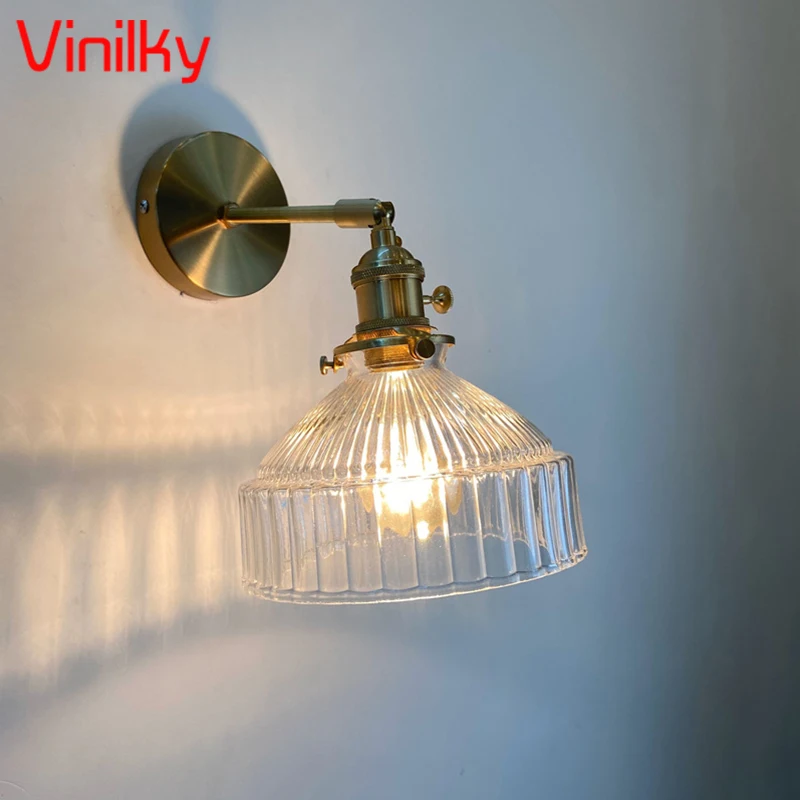 Imagem -03 - Nordic Glass Brass Wall Lamp Personalidade Corredor Corredor Luzes Arandela de Cabeceira do Quarto Decoração Interior Art Led Lighting Fixture