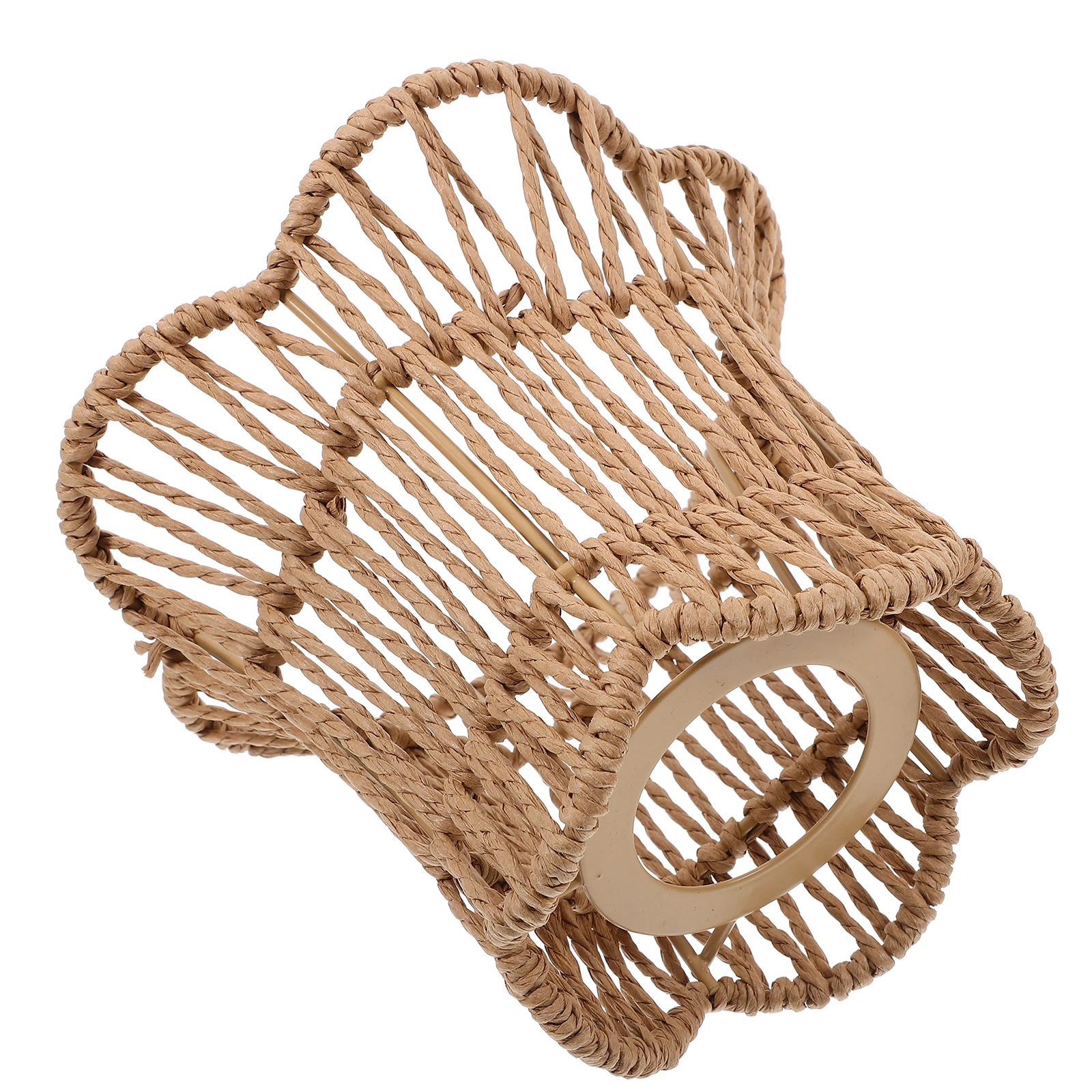 

Hand Woven Lampshade Farmhouse Style Chandelier Replacement Light Cover For Ceiling Pendant Indoor Decor Sturdy Artistic