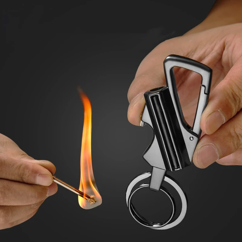 

2025 Multifunctional Lighter Keychain Beer Bottle Opener Outdoor Portable Igniter Smoking Accessories Gadgets Men Gift