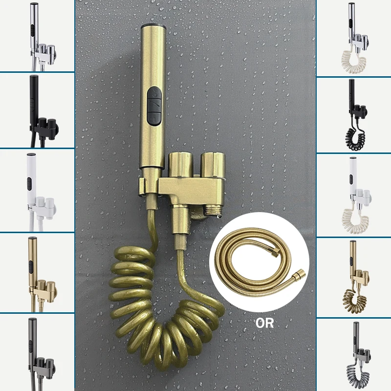 

Высококачественный ручной бидетный смеситель с 3 функциями, латунный гигиенический душ для унитаза, настенный душ-очиститель, только холодная вода