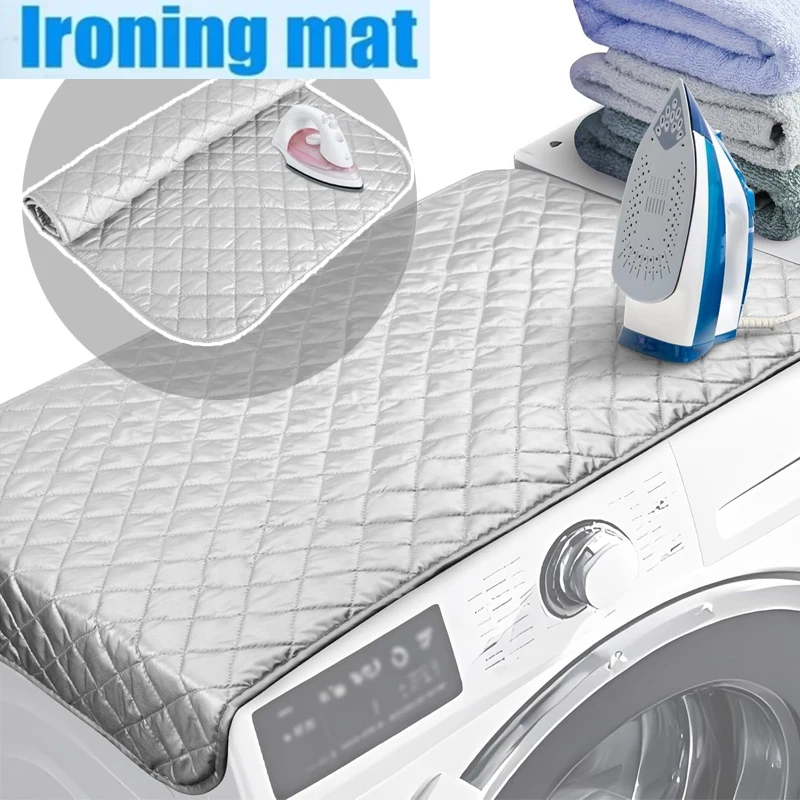 

Heat Resistant Ironing Mat Magnetic Blanket Quilted Pad Portable Travel Iron Board Replacement for Laundry Clothes Table Top Use