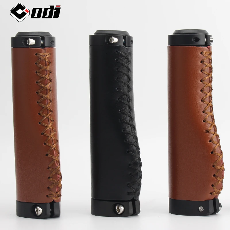 ODI Bike Grips Leather MTB Cuffs Lock on Bicycle Grip Tok Ergon Mountain Bike Handlebar Grip Bicycle Handles MTB Bike Gauntlet