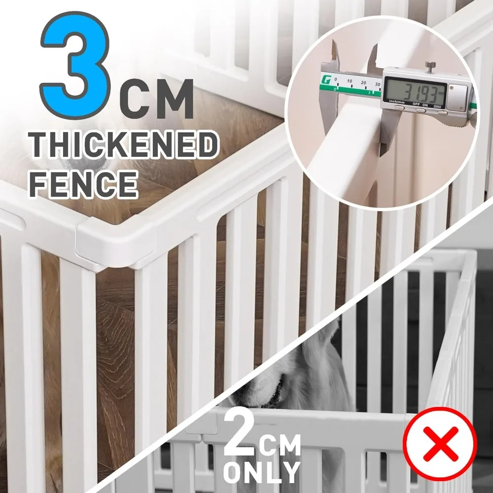 Portable 9-Panel Dog Playpen for Indoor and Outdoor Use, Secure Locking Door, Ideal for Puppy Play and Pet Safety