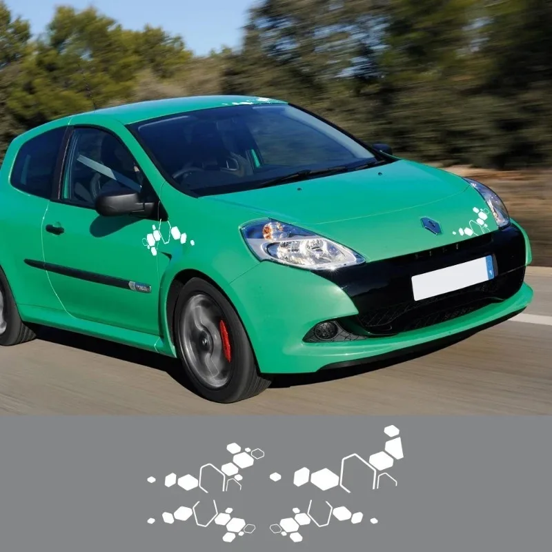 Engrave 4PCS Car Body Stickers For Renault Clio 1 2 3 4 5 IV RS V Style Graphics Vinyl PVC Decor Decals Auto External Tuning