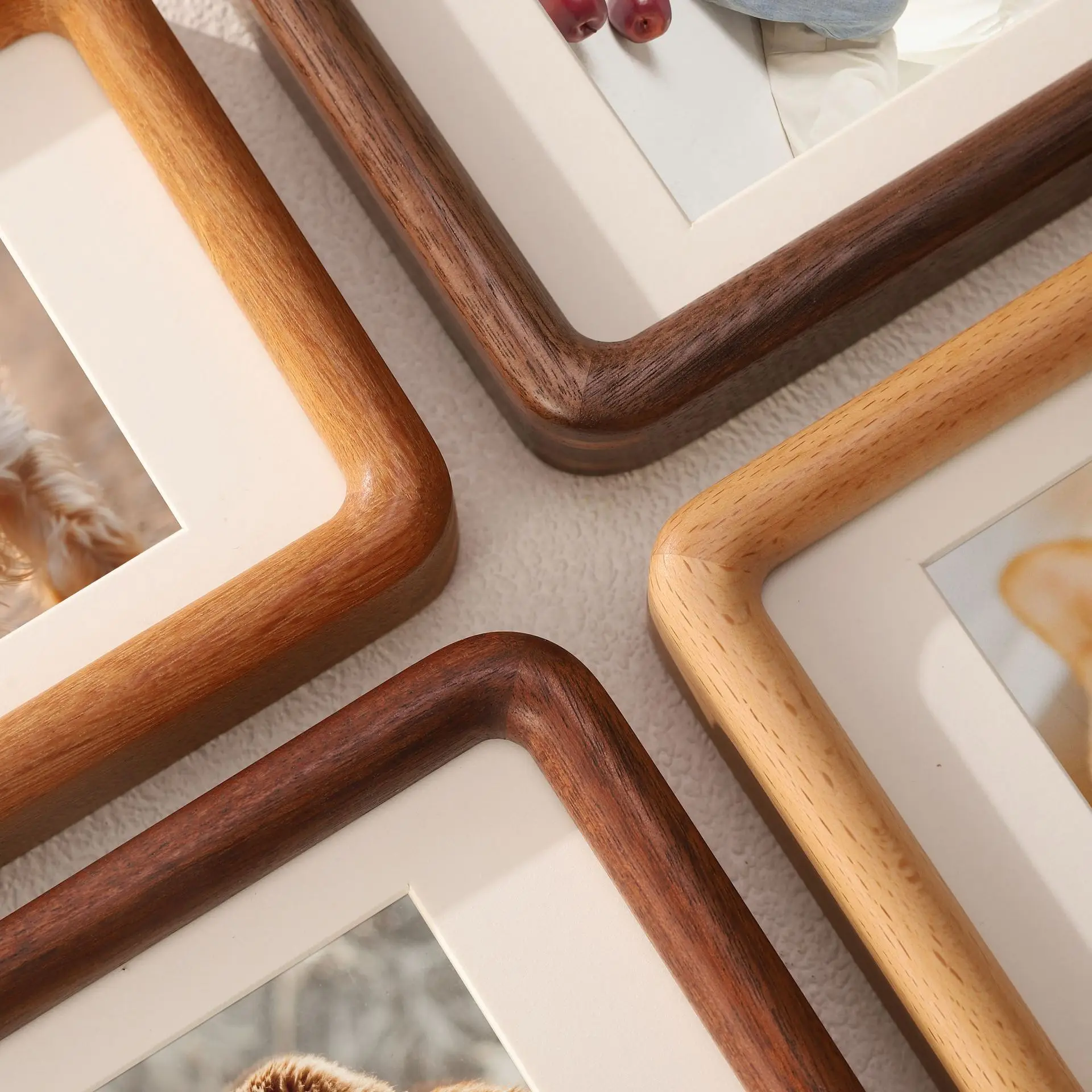 Rectangular Solid Wood Photo Frame Elegant Desktop Display 20x40cm/15x30cm Walnut/Teak Frame for Photos and Artworks Home Decor