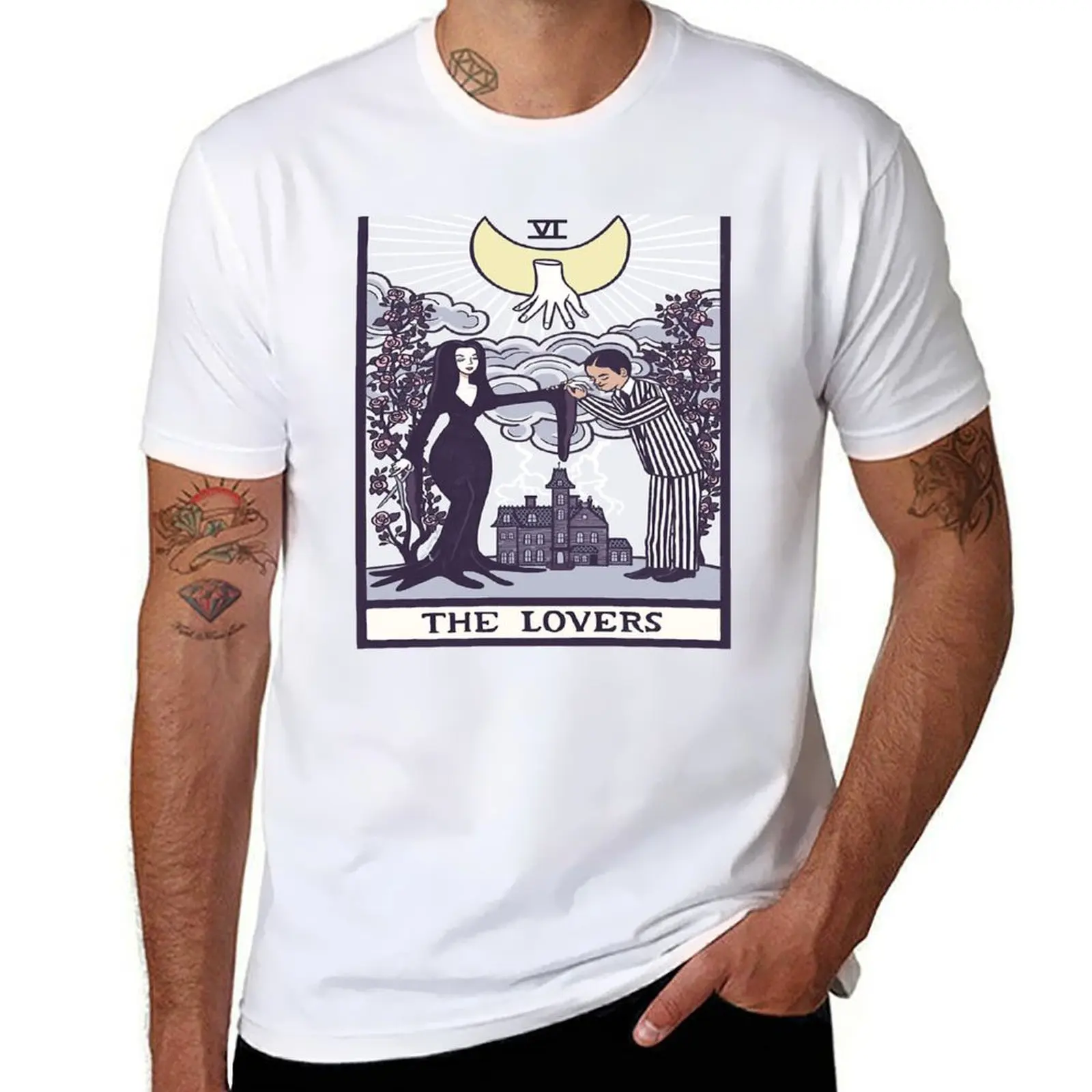 

The Lovers VI - Tarot T-Shirt cotton t shirts high quality t shirt for man T-Shirt