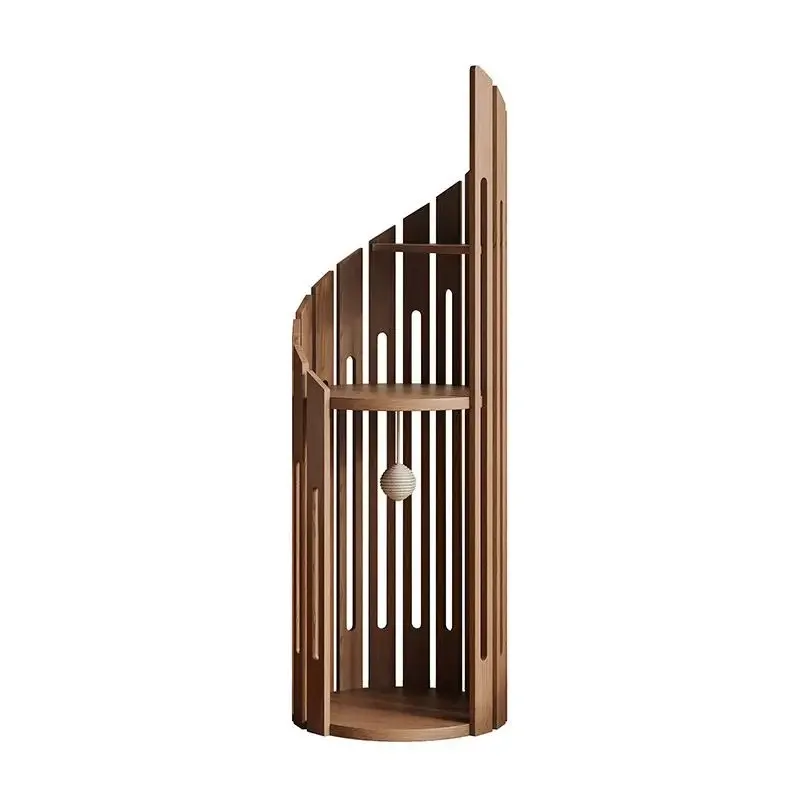 Solid wood non-punching cat climbing frame, time tower does not occupy a semi-closed minimalist